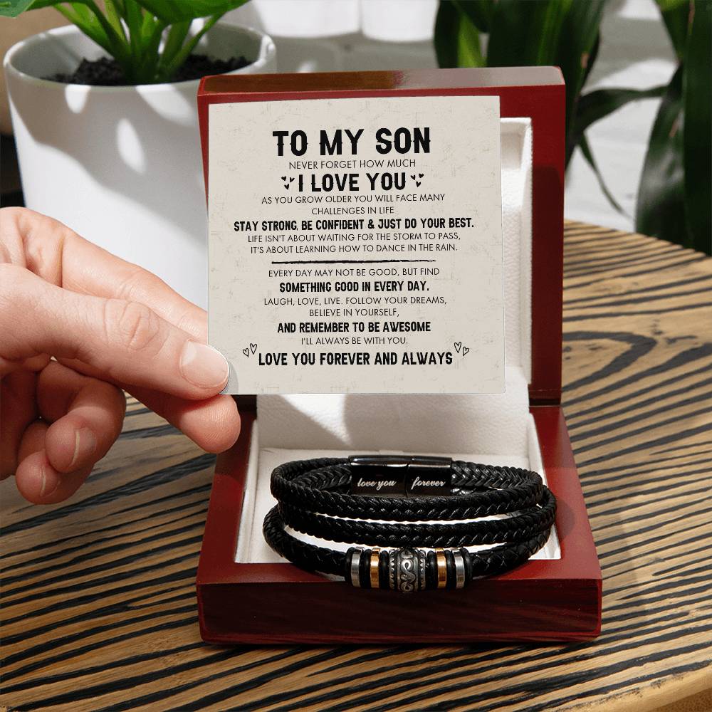 Gifts For Son From Dad And Mom - Always With You - Bracelet - Two Tone Box - Love You Forever Bracelet