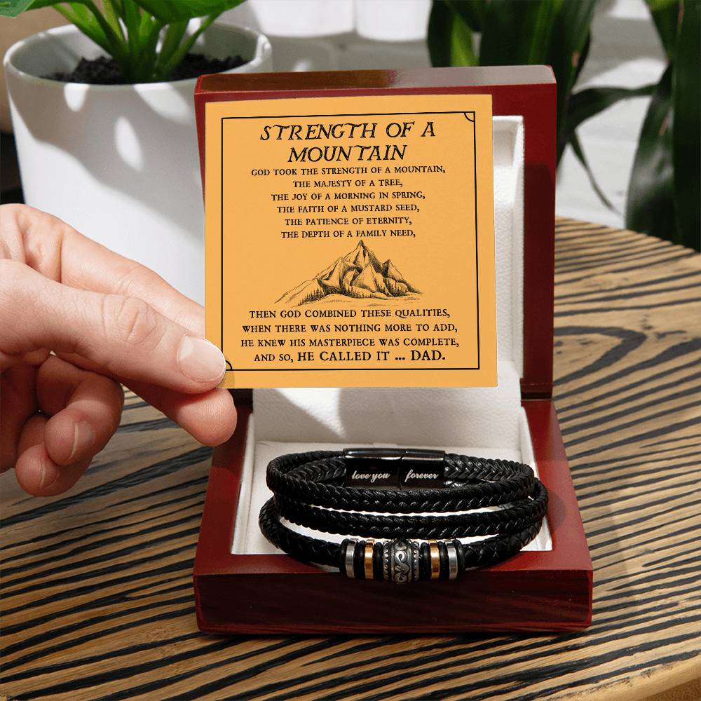 Strength Of A Mountain - Dad Forever Bracelet - Love You Forever Bracelet