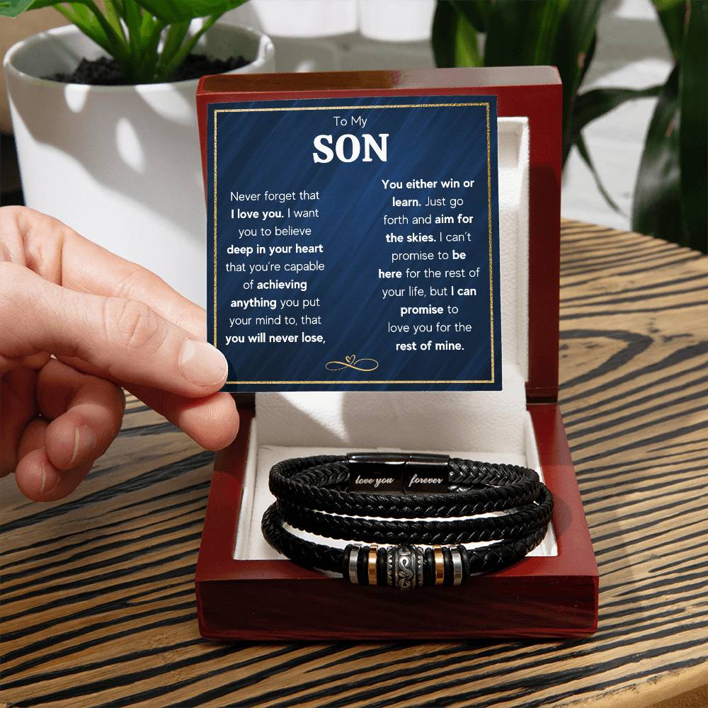 To My Son Skies Bracelet - Love You Forever Bracelet