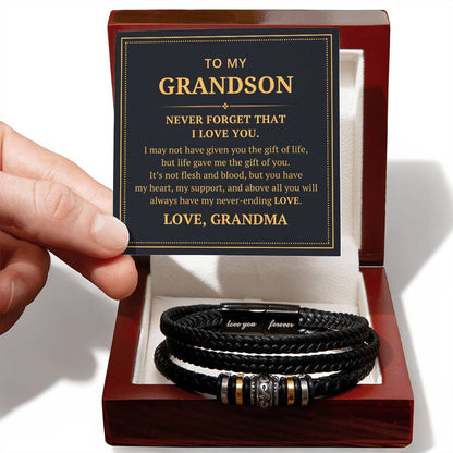 To My Grandson From Grandma - I May Not Have Given You The Gift Of Life - Love You Forever Bracelet - Love You Forever Bracelet