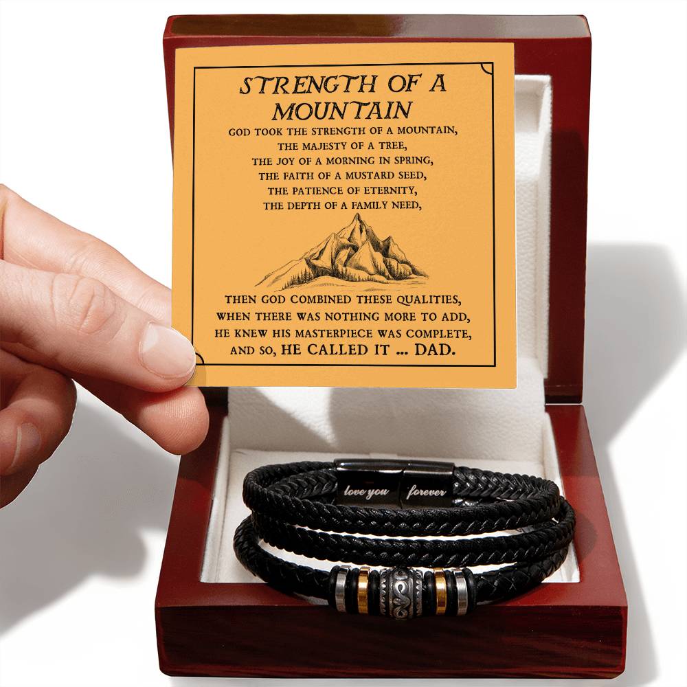 Strength Of A Mountain - Dad Forever Bracelet - Love You Forever Bracelet