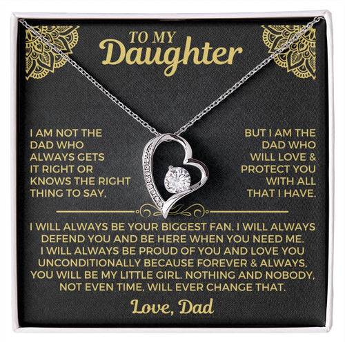 To My Daughter - Love Dad - Beautiful Gift Set - Forever Love Necklace