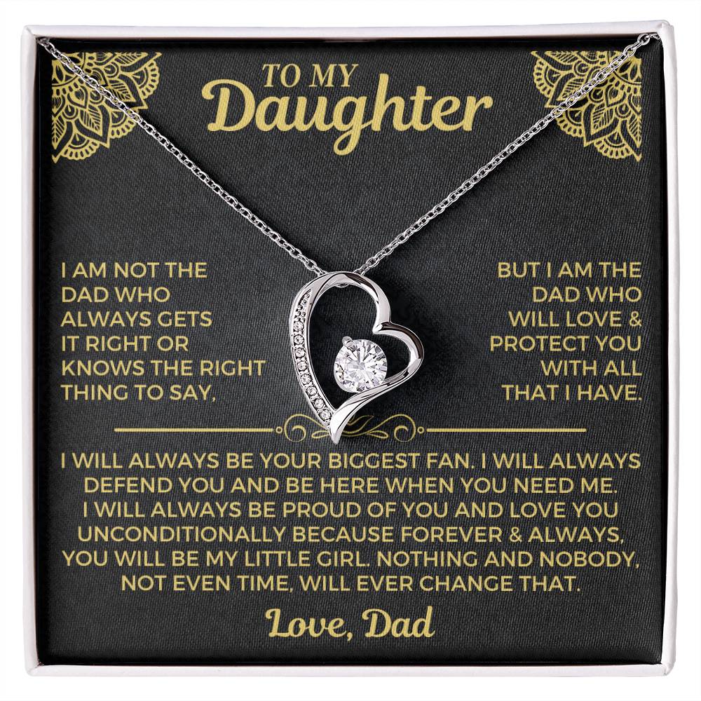 To My Daughter - Love You Unconditionally - Love Necklace Forever Love Necklace