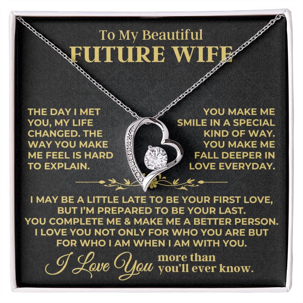 To My Beautiful Future Wife - Forever Love Gift Set - Ss546 Forever Love Necklace
