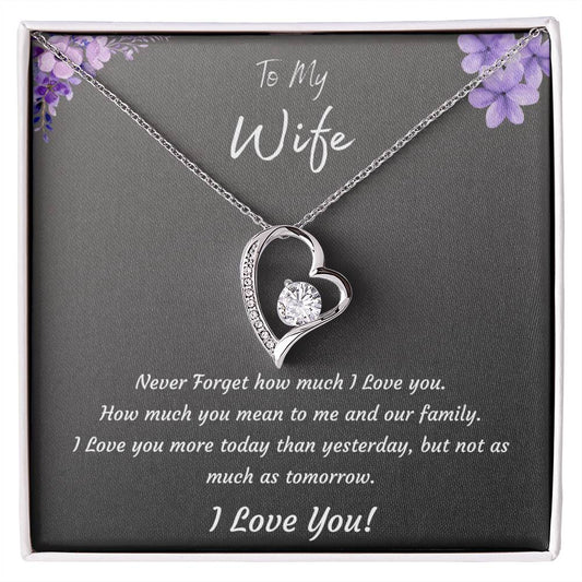 Brillanceaura Forever Love Necklace For Women Birthday Valentines Day Anniversary Mothers Day Gifts For Wife Jewelry Forever Love Necklace