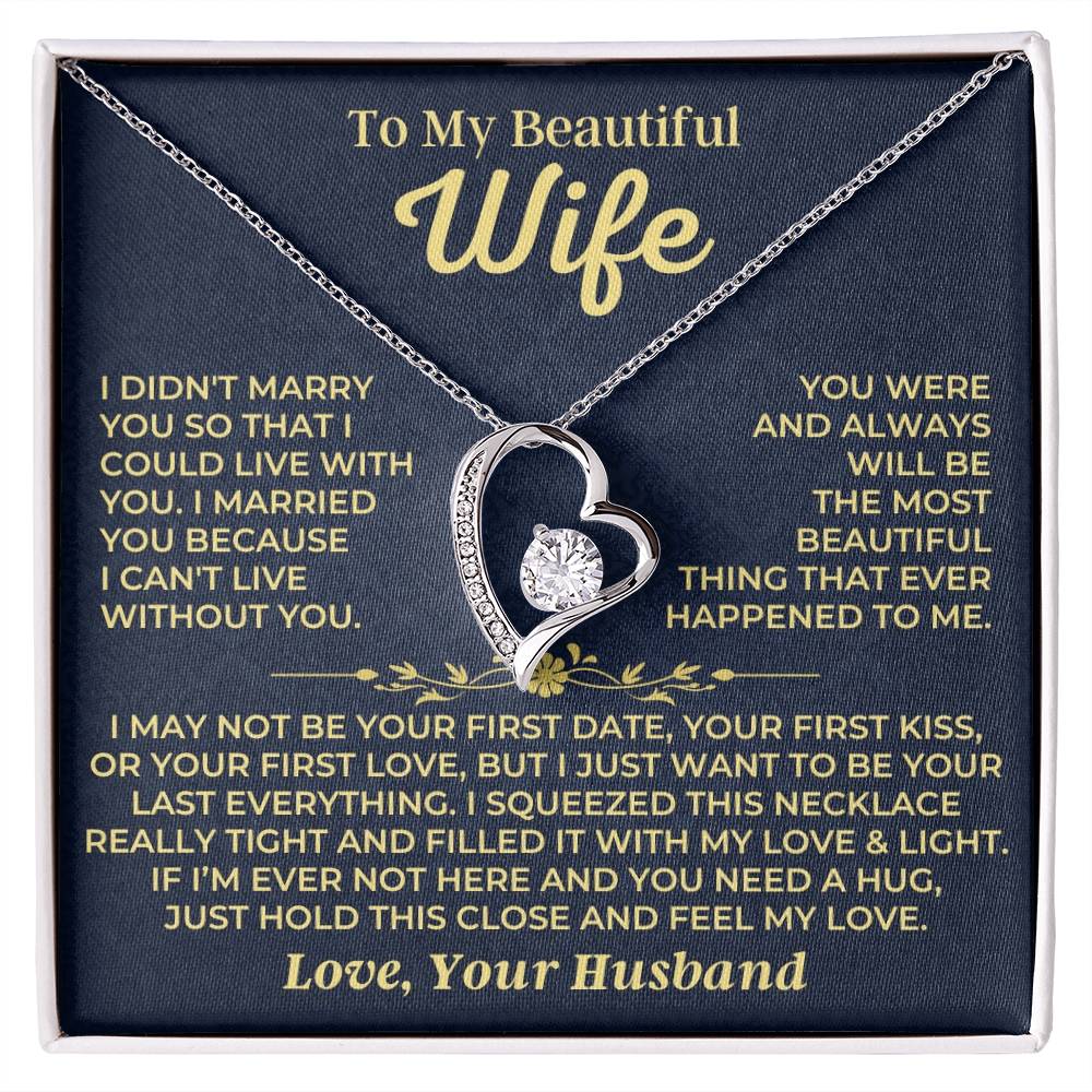 To My Beautiful Wife - Forever Love Gift Set - Ss535 Forever Love Necklace