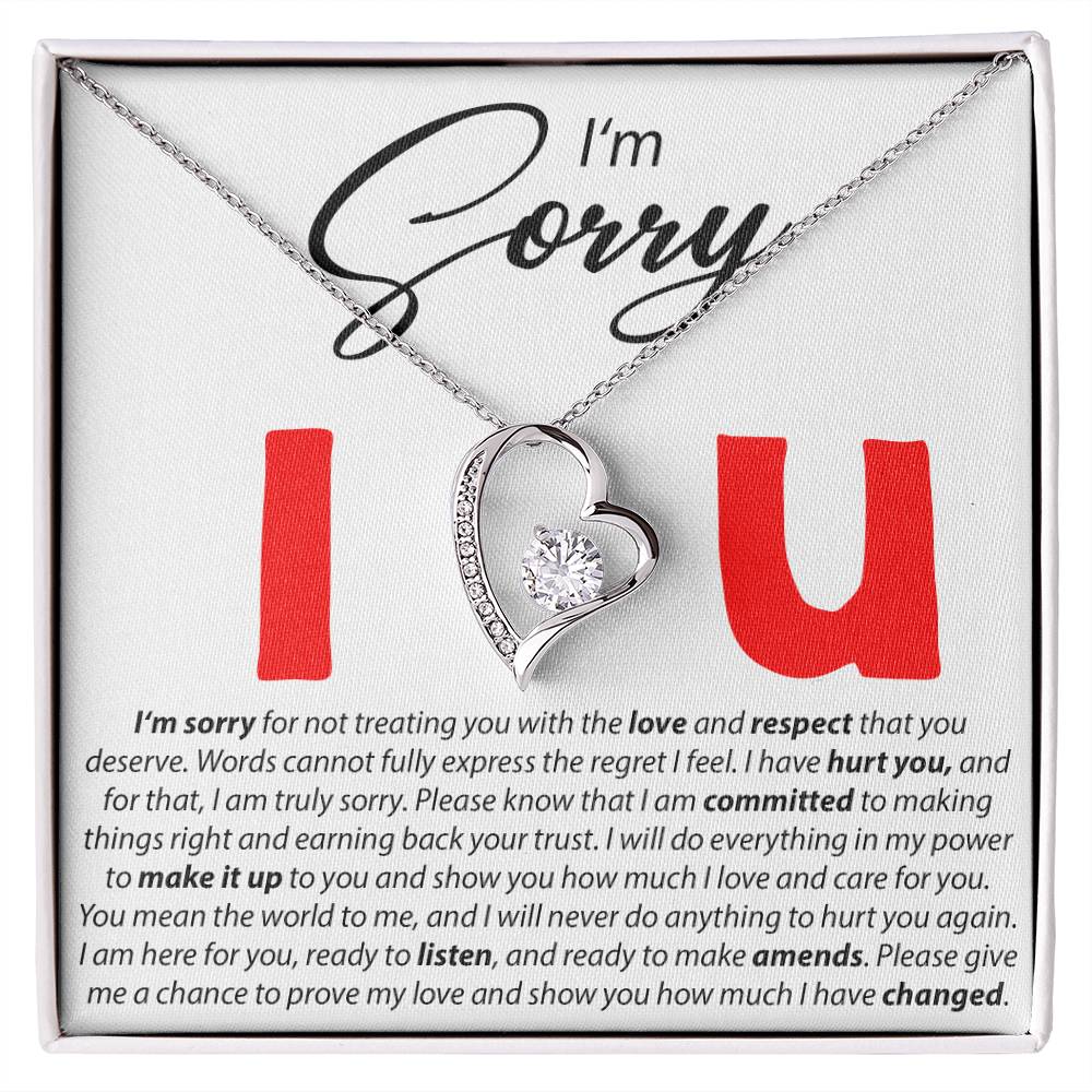 I'M Sorry - I Love You - Forever Love Necklace Forever Love Necklace