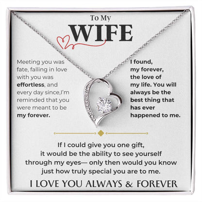 To My Beautiful Wife, I Love You Always & Forever - Forever Love Necklace