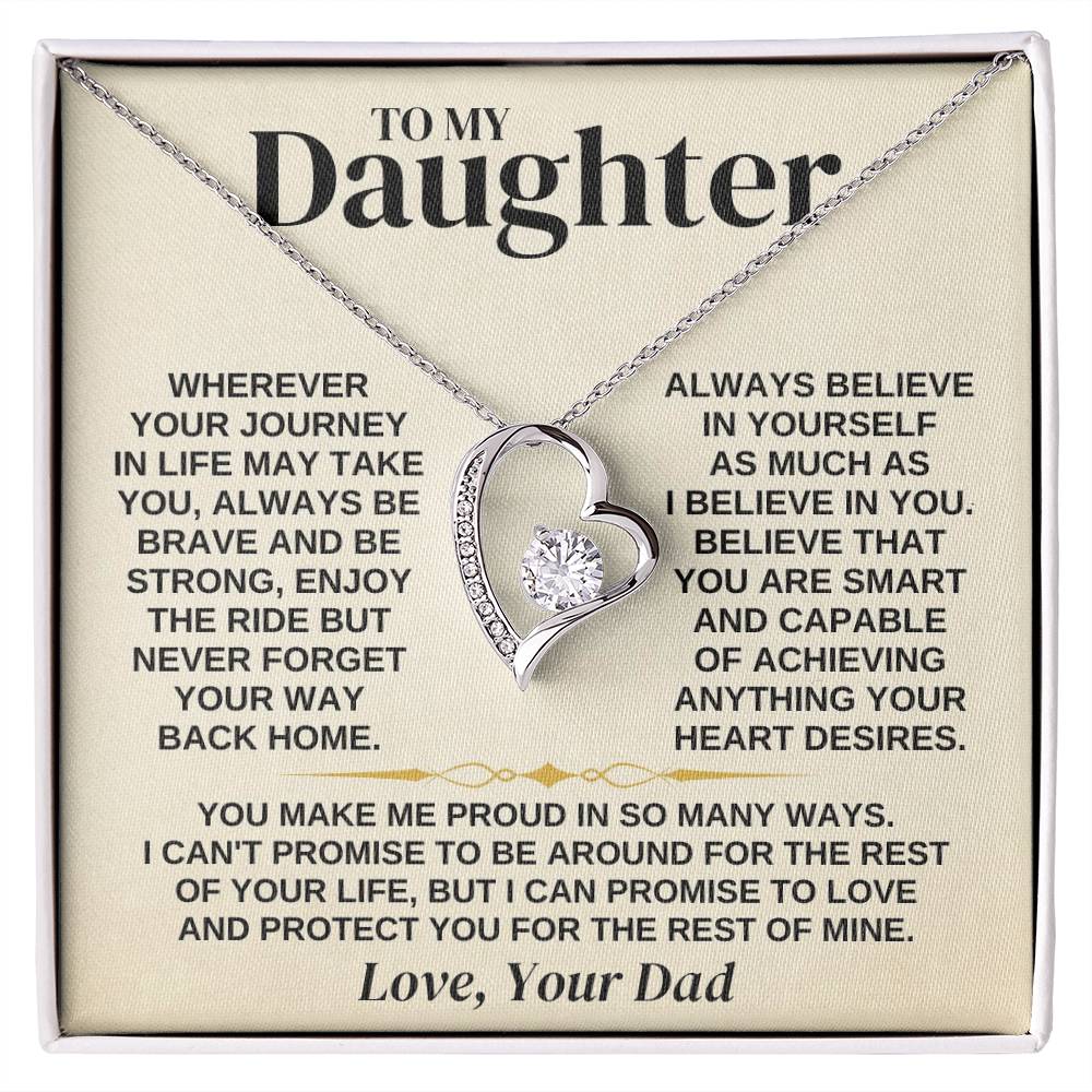 To My Daughter - Love Dad - Necklace Gift Set - Ss318 Forever Love Necklace
