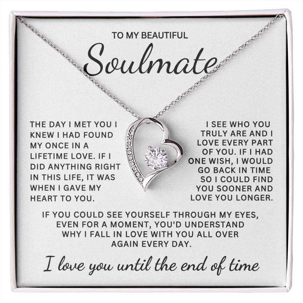 Gift For Soulmate Once In A Lifetime Love Forever Love Necklace Forever Love Necklace