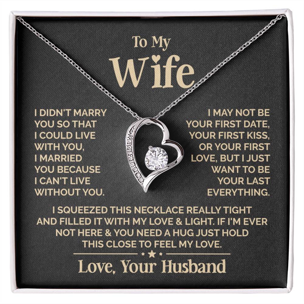 To My Beautiful Wife  Heart Necklace Forever Love Necklace