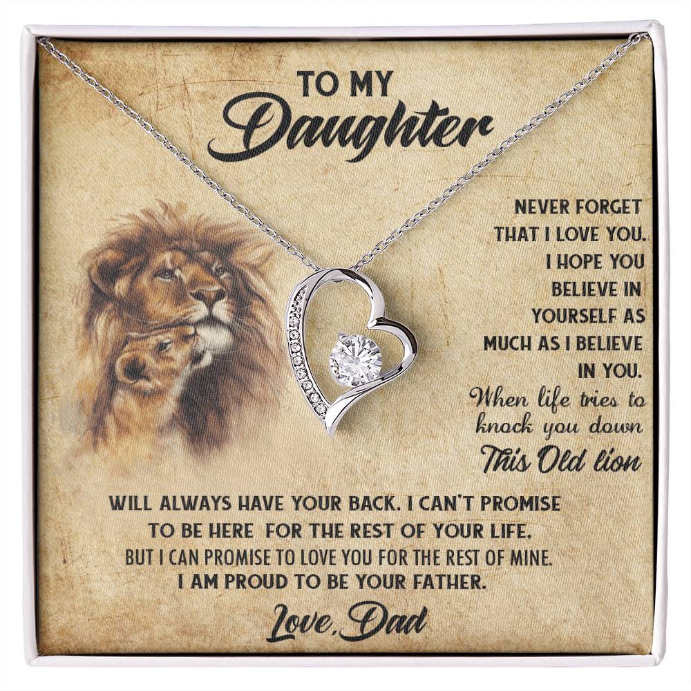 To My Daughter Necklace  Father Daughter Necklace  Father To Daughter Christmas Gift From Dad  Bonus Daughter Necklace Gifts From Dad Forever Love Necklace