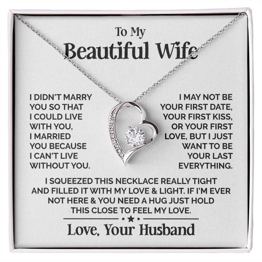 Heart Necklace - My Beautiful Wife Forever Love Necklace