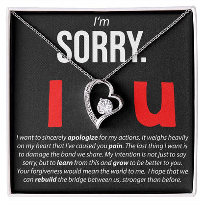I'M Sorry. I Love You - Forever Love Necklace Forever Love Necklace