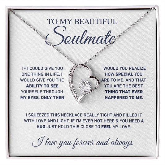 To My Beautiful Soulmate Necklace Forever Love Necklace