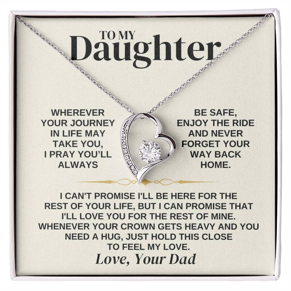 To My Daughter - Love Dad - Necklace Gift Set - Ss308 Forever Love Necklace