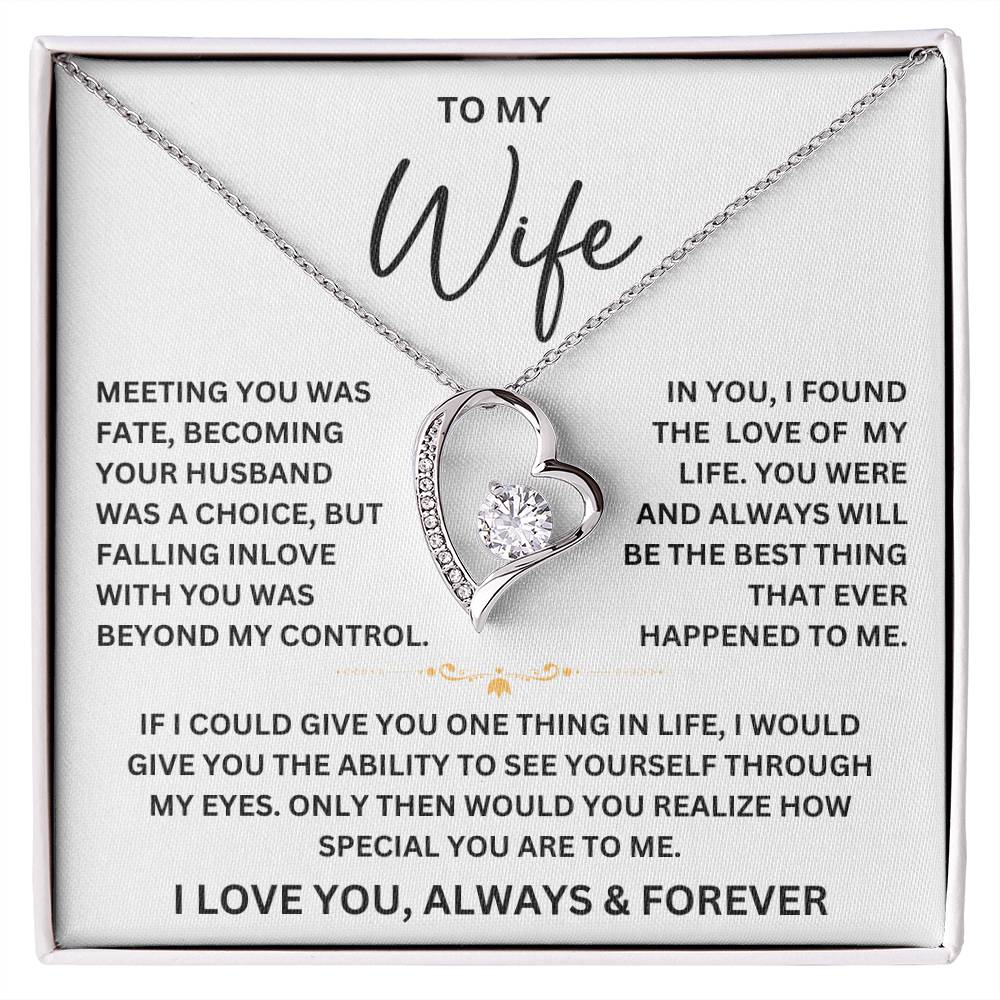 To My Wife - Forever Love Necklace Gift -  Forever Love Necklace