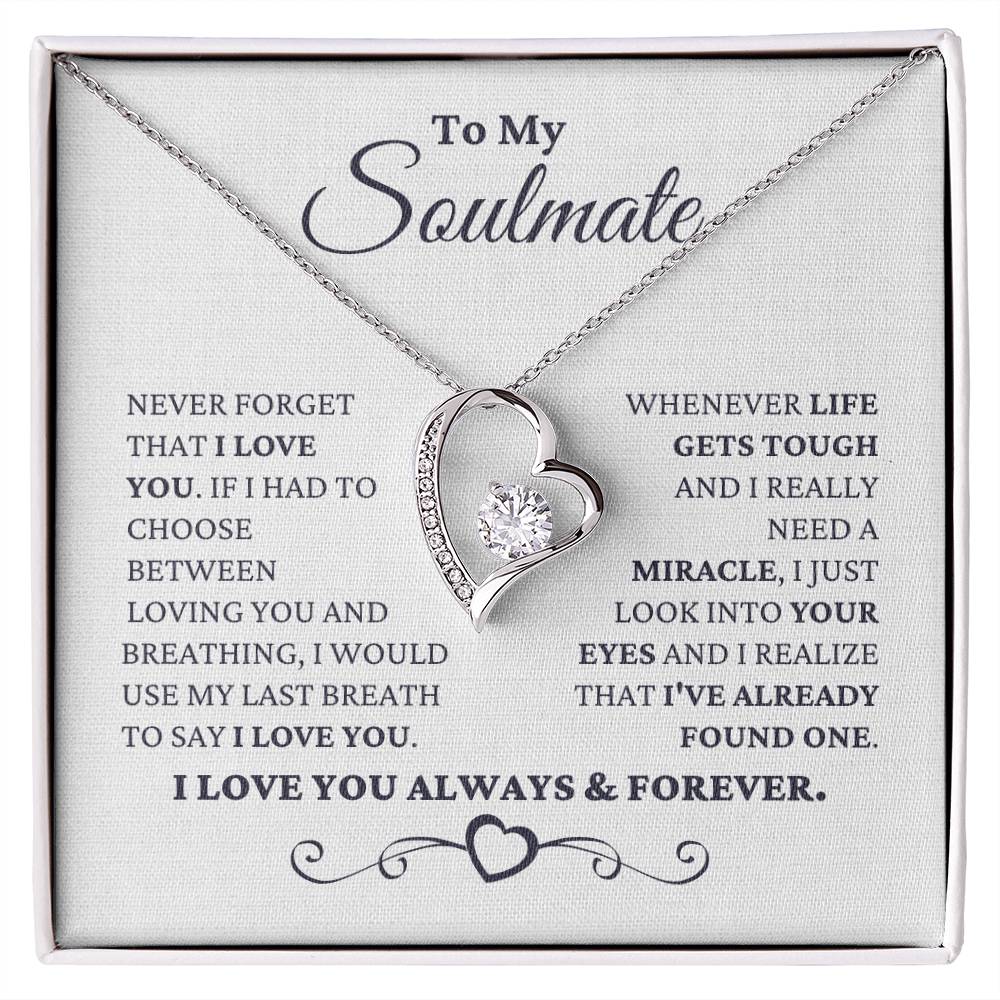 Gift For Soulmate - I Just Look Into Your Eyes Necklace Forever Love Necklace