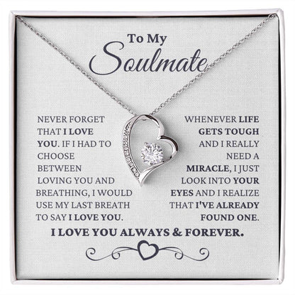 Gift For Soulmate - I Just Look Into Your Eyes Necklace Forever Love Necklace