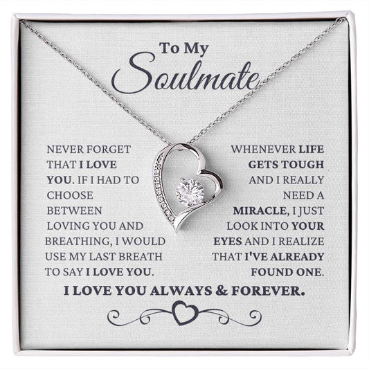 Gift For Soulmate - I Just Look Into Your Eyes Necklace Forever Love Necklace