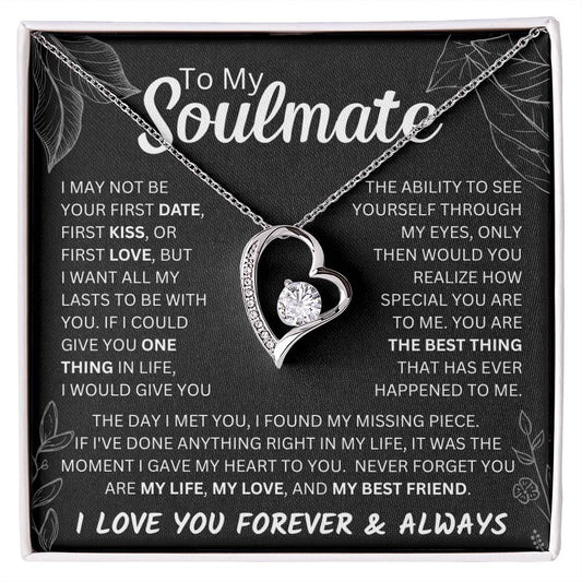 To My Soulmate  Forever & Always Forever Love Necklace