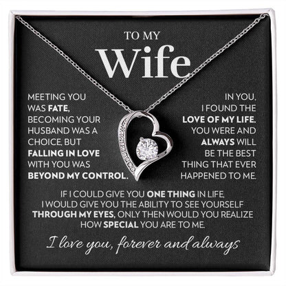 Gift For Wife - Love Of My Life - White Forever Love Necklace Forever Love Necklace