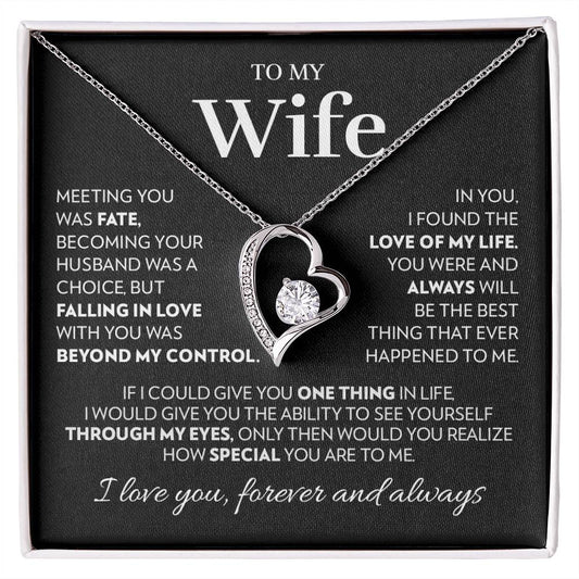 Gift For Wife - Love Of My Life - White Forever Love Necklace Forever Love Necklace