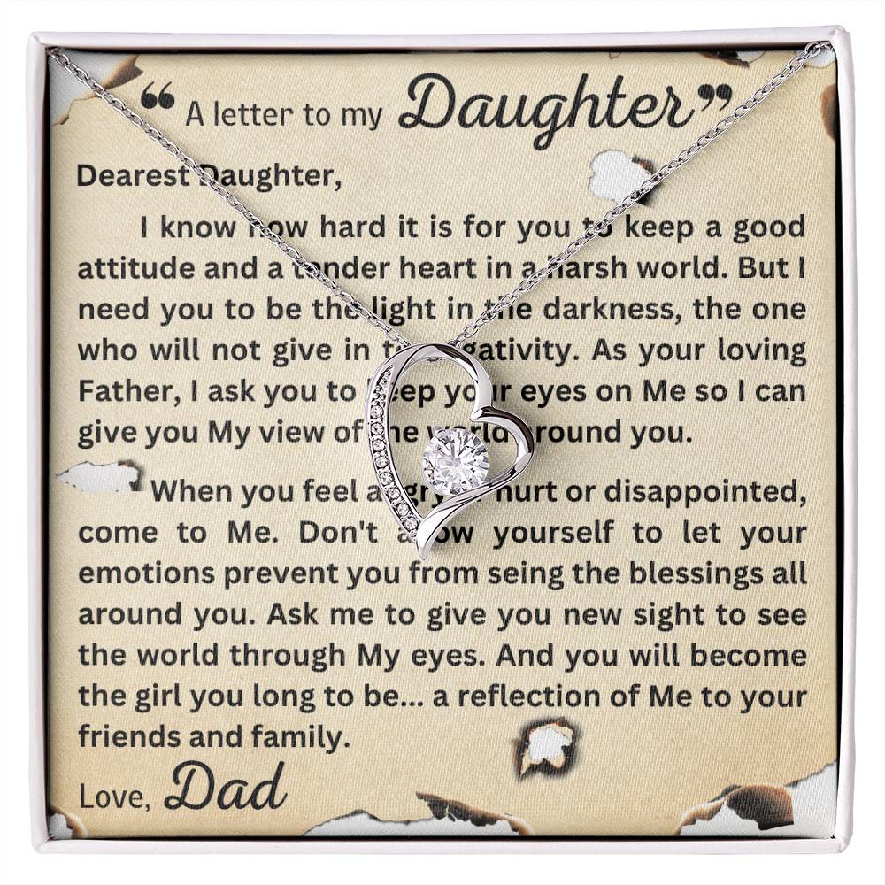 Forever Love Necklace - Letter To Daughter Forever Love Necklace