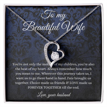 To My Beautiful Wife From Husband Forever Love Necklace