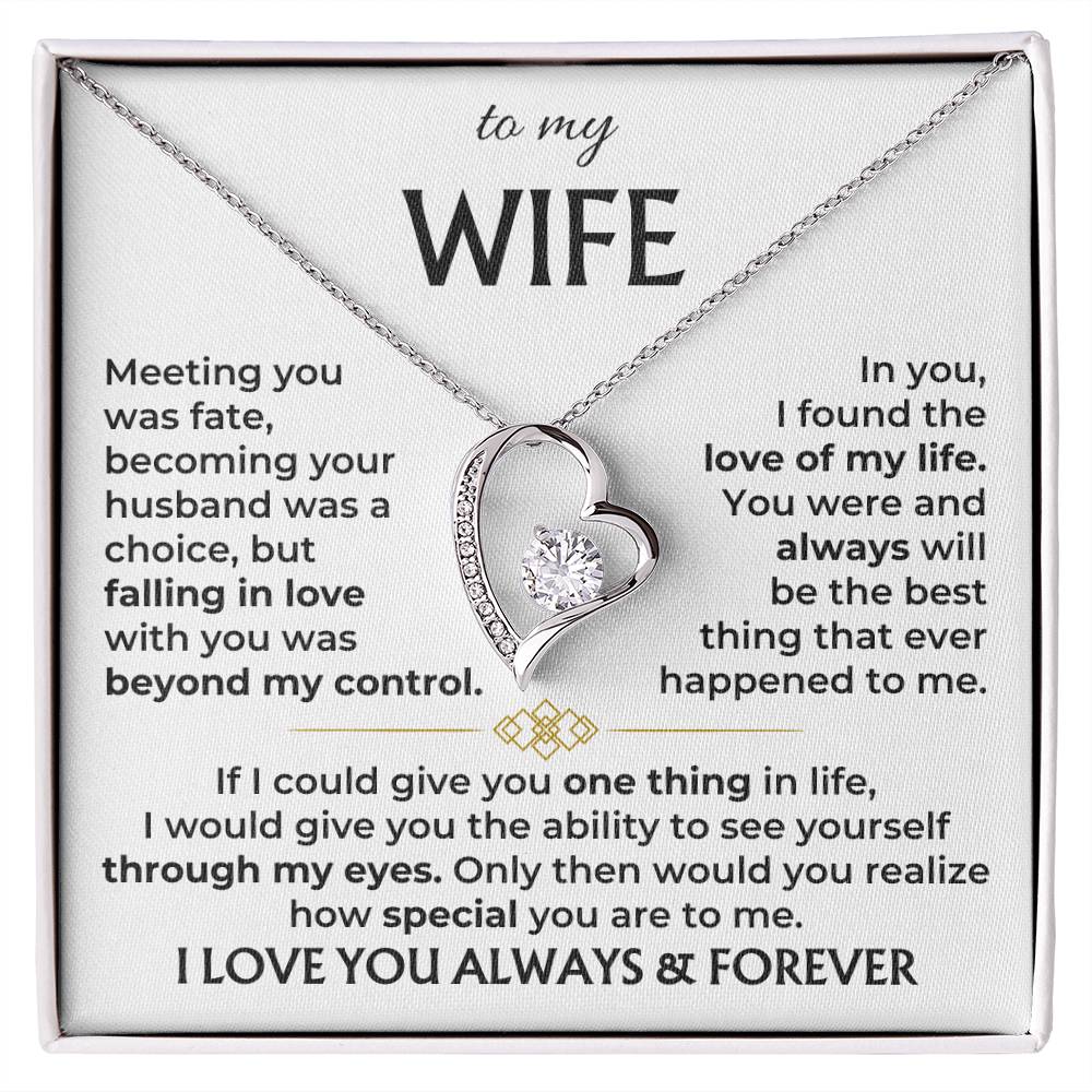 To My Wife - I Love You Always & Forever - Gift Set Forever Love Necklace