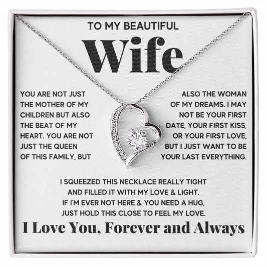 To My Beautiful Wife Beat Of My Heart Forever Love Necklace Forever Love Necklace