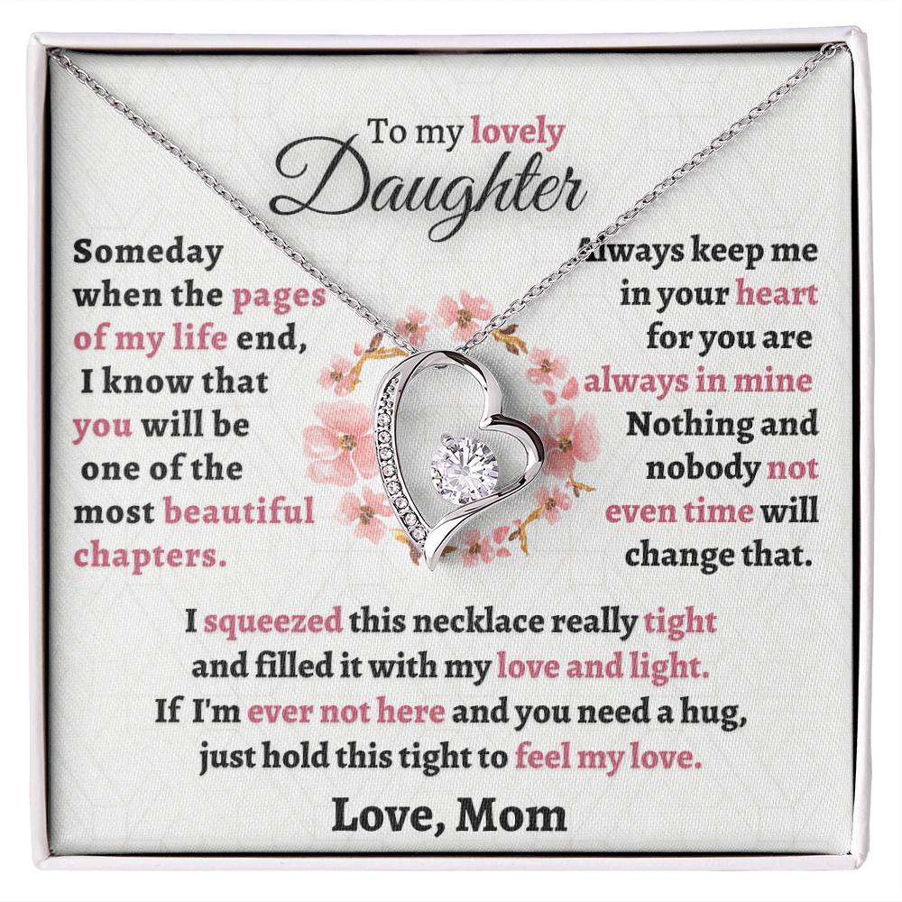 Gift For Daughter From Mom - Feel My Love Forever Love Necklace
