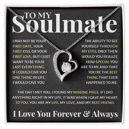 To My Soulmate - If I Could Give You One Thing In Life, I Would Give You Forever Love Forever Love Necklace