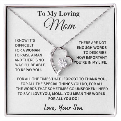 Loving Mom Gift Forever Love Necklace