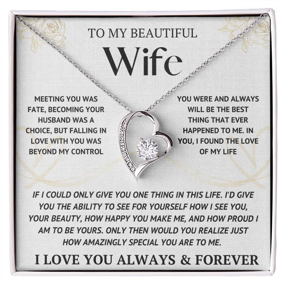 My Beautiful Wife - How Amazingly Special You Are To Me Forever Love Necklace