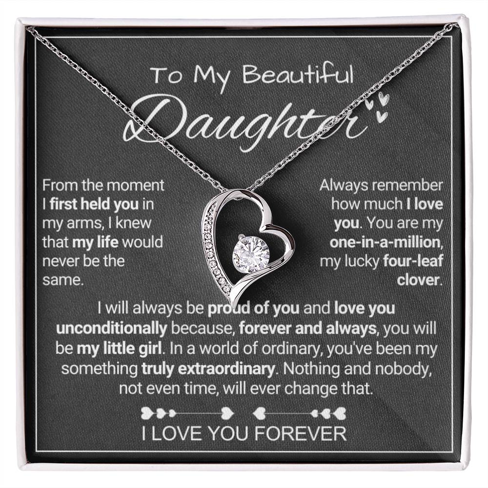 To My Beautiful Daughter - Extraordinary - Forever Love Forever Love Necklace