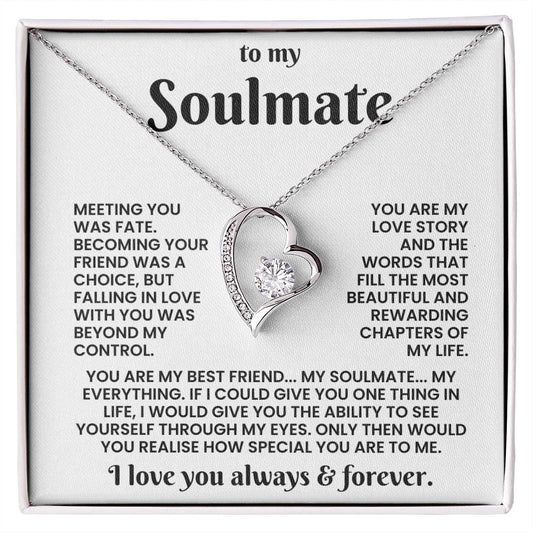 To My Soulmate You Are My Heart'S Home Forever Love Necklace