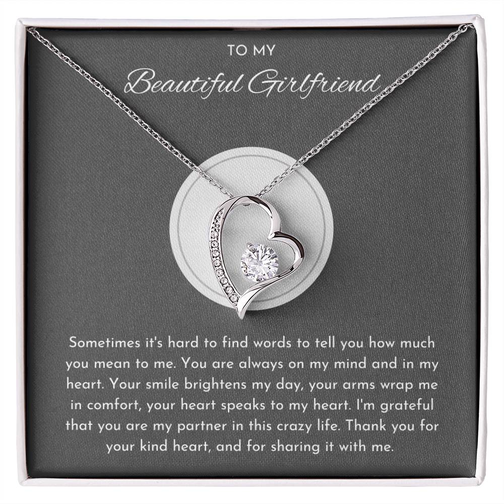 To My Beautiful Girlfriend Forever Love Necklace
