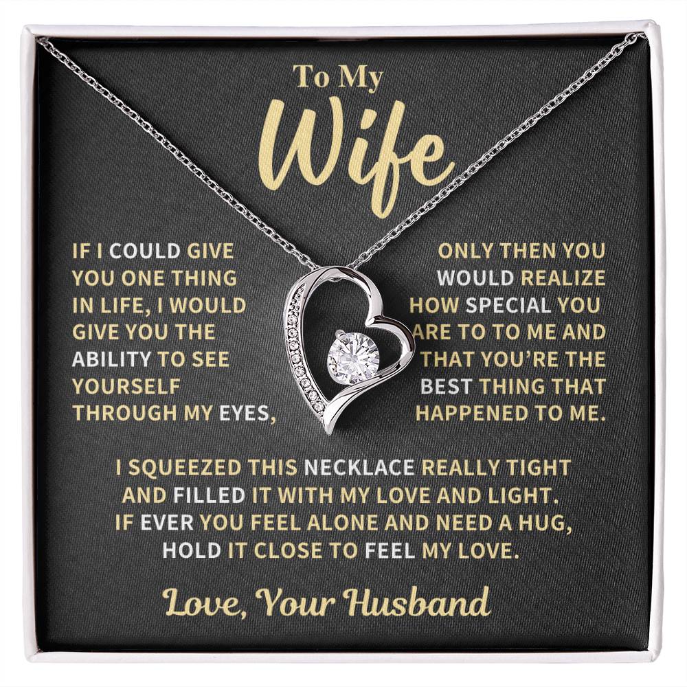 Wife Gift, Love And Light Forever Love Necklace Forever Love Necklace