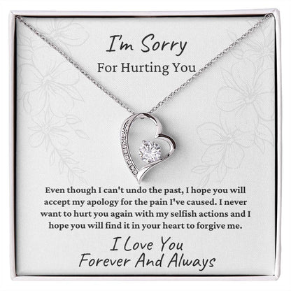 I'M Sorry For Hurting You Flower  Forever Love Necklace Forever Love Necklace