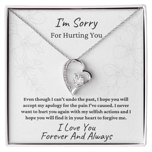 I'M Sorry For Hurting You Flower  Forever Love Necklace Forever Love Necklace