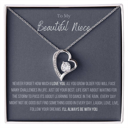 The Forever Love Necklace To My Niece Forever Love Necklace