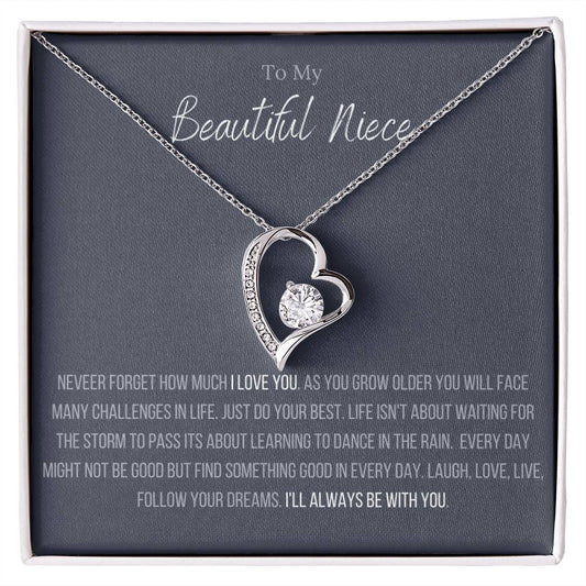 The Forever Love Necklace To My Niece Forever Love Necklace