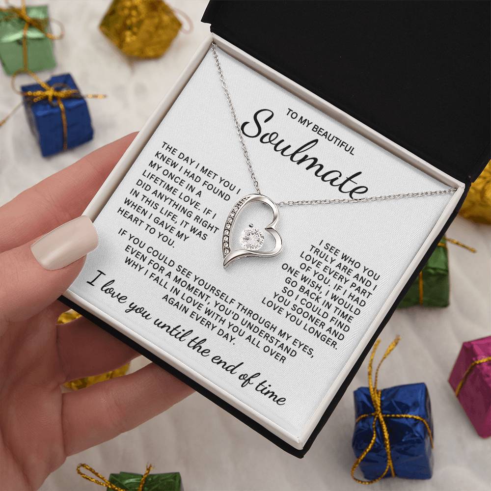 Gift For Soulmate Once In A Lifetime Love Forever Love Necklace Forever Love Necklace