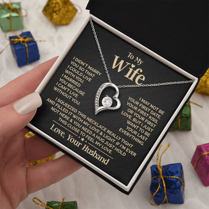 To My Beautiful Wife  Heart Necklace Forever Love Necklace