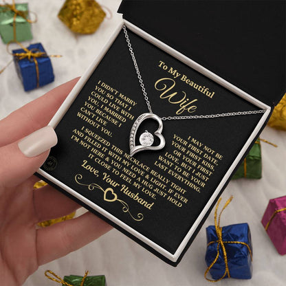 Special Gift For Wife I Can'T Live Without You Gold Heart Necklace Forever Love Necklace