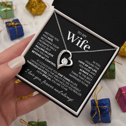 Gift For Wife - Love Of My Life - White Forever Love Necklace Forever Love Necklace
