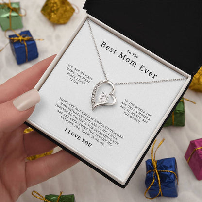 Best Mom Ever Necklace Forever Love Necklace