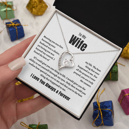 Wife Forever Love Necklace  Meeting  You Was Fate   Perfect Gift For Her! Forever Love Necklace