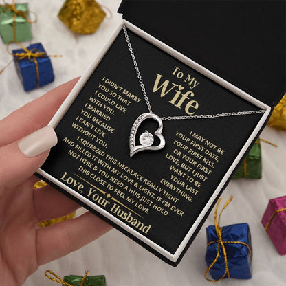 To My Wife  Heart Necklace Forever Love Necklace